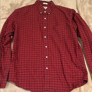 JCrew men Red Checkered Shirt